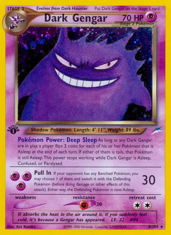 Dark Gengar, Pokémon card