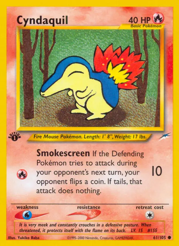 Cyndaquil, Pokémon card