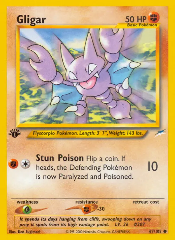 Gligar, Pokémon card