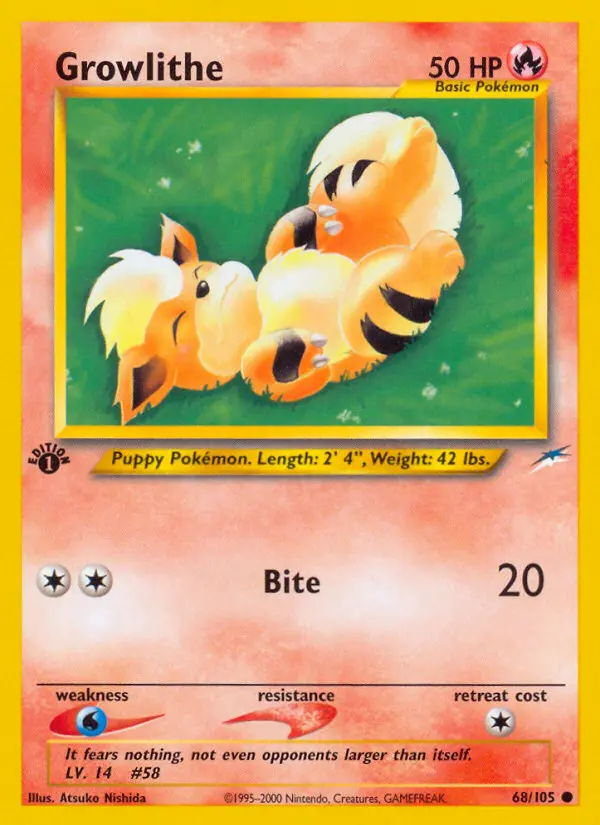Growlithe, Pokémon card