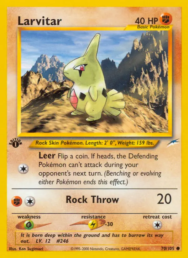 Larvitar, Pokémon card
