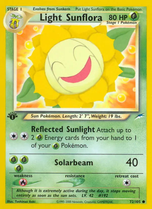 Light Sunflora, Pokémon card