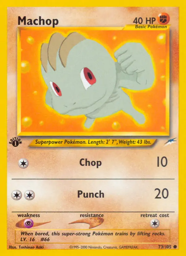 Machop, Pokémon card