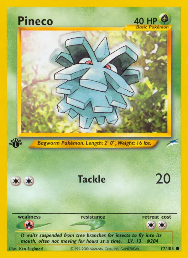 Pineco, Pokémon card