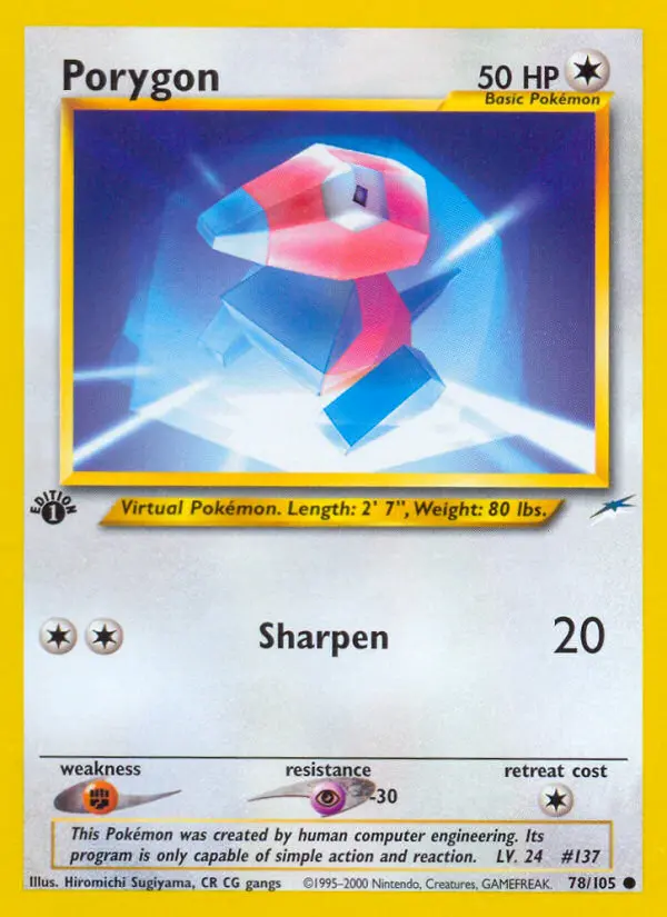 Porygon, Pokémon card
