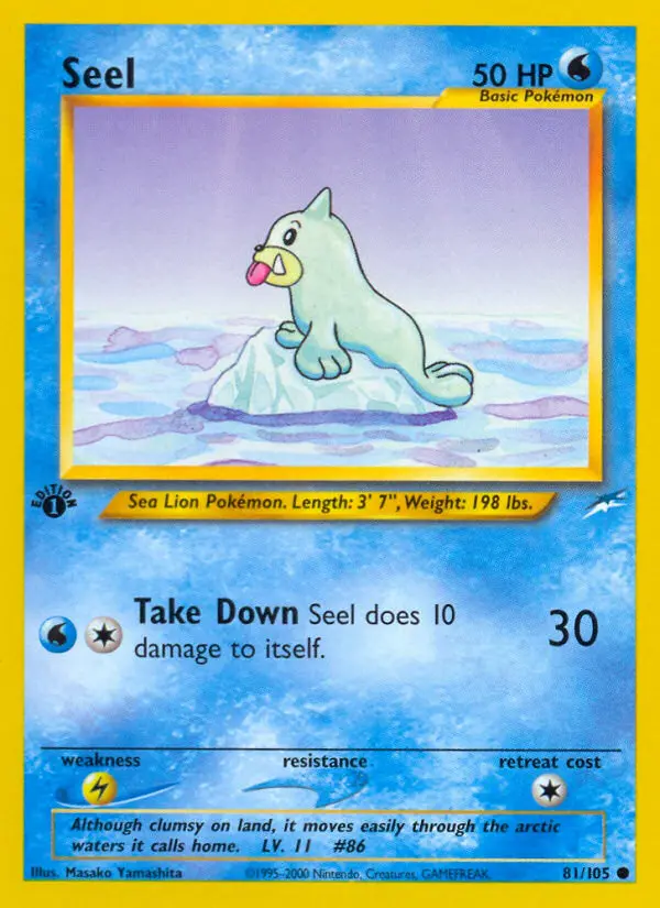 Seel, Pokémon card