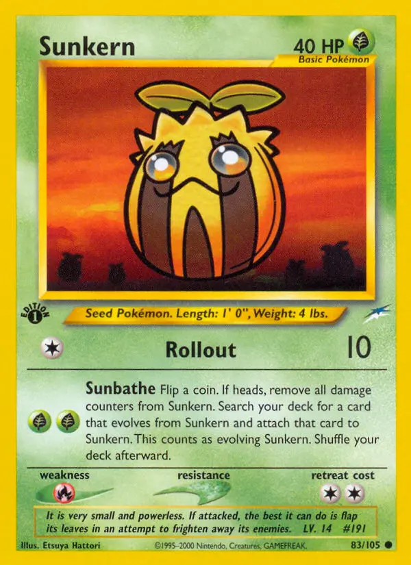 Sunkern, Pokémon card