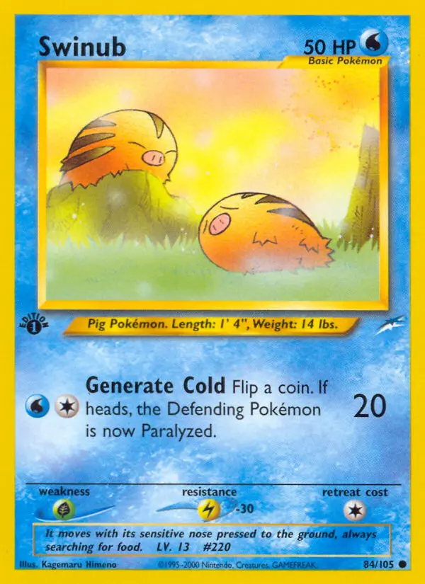 Swinub, Pokémon card