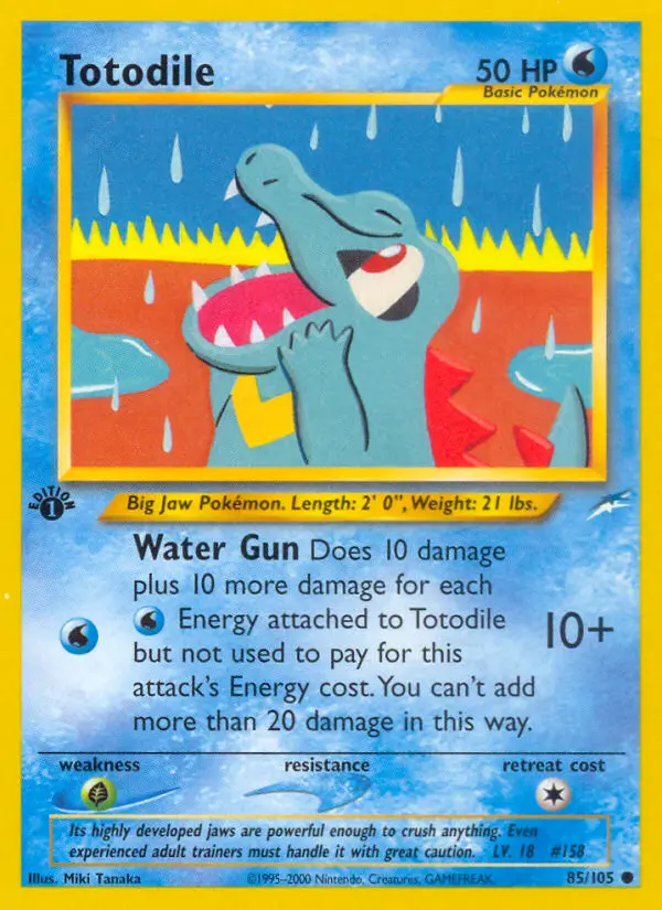 Totodile, Pokémon card