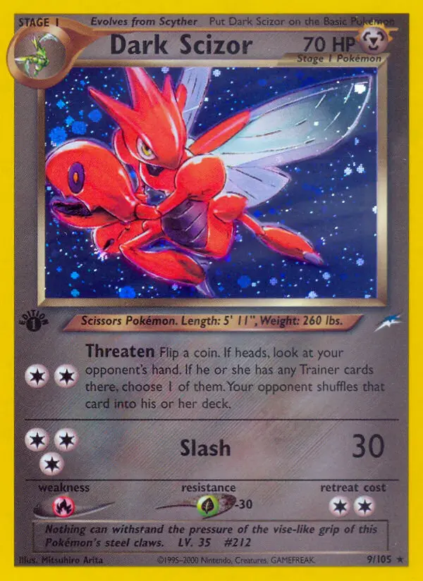 Dark Scizor, Pokémon card