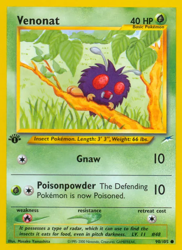 Venonat, Pokémon card