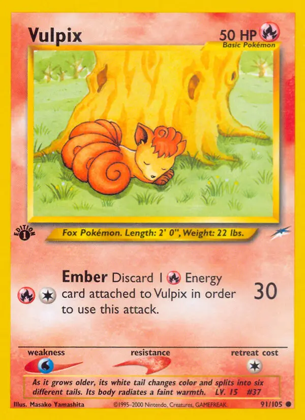 Vulpix, Pokémon card