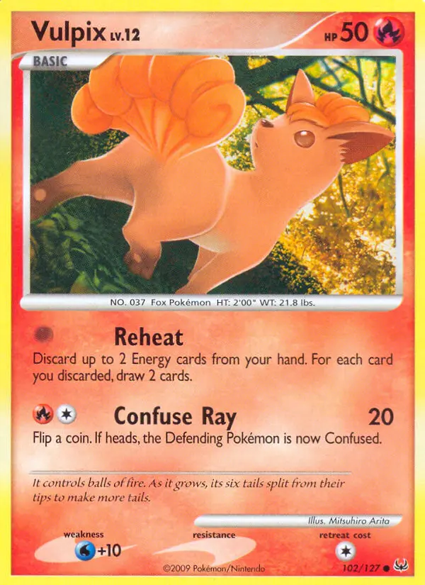 Vulpix, Pokémon card