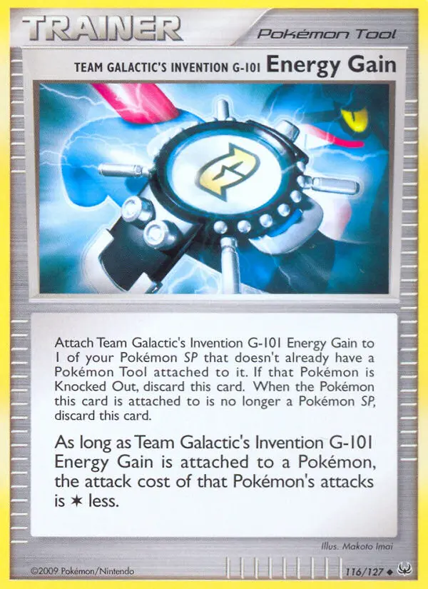 Team Galactic's Invention G-101 Energy Gain, Pokémon card