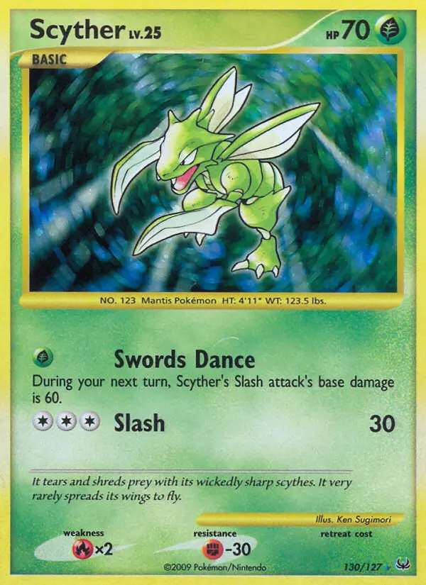Scyther, Pokémon card