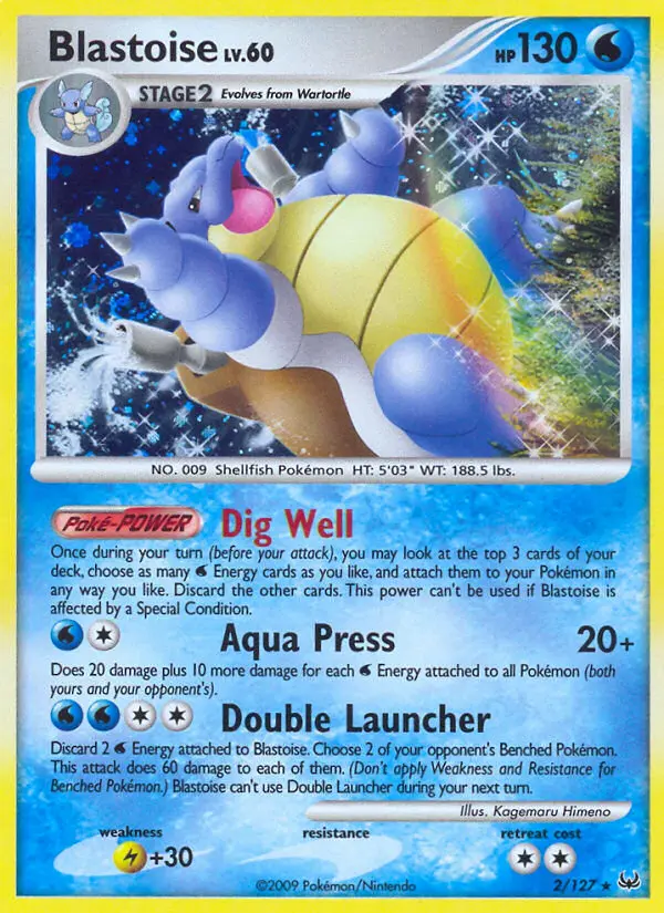 Blastoise, Pokémon card