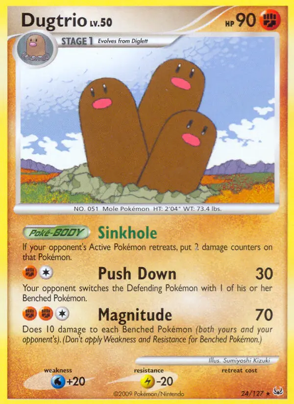 Dugtrio, Pokémon card