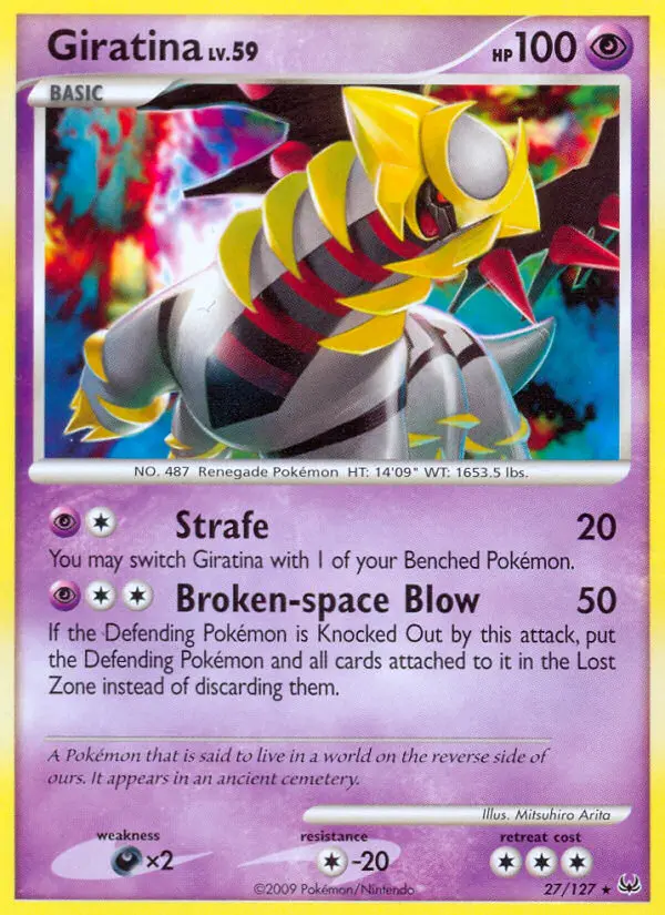 Giratina, Pokémon card