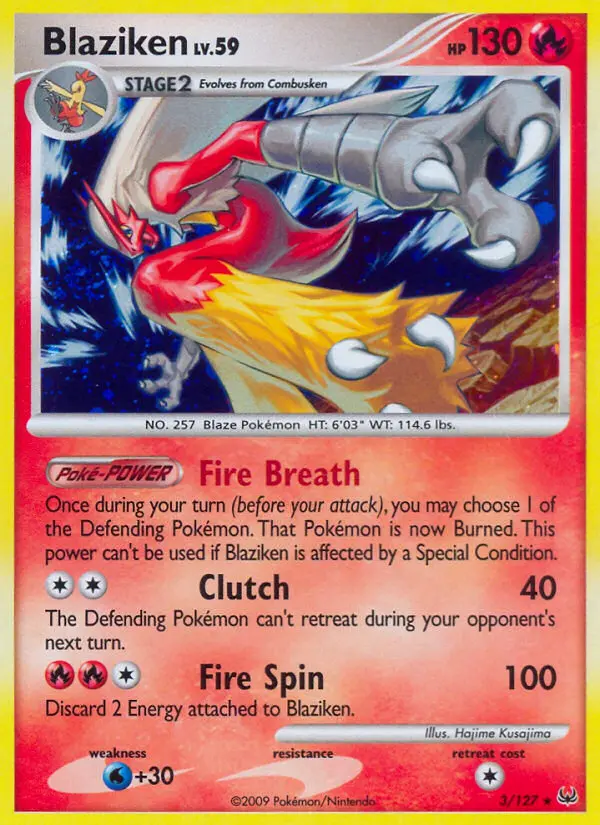 Blaziken, Pokémon card