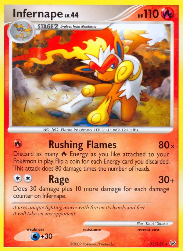 Infernape, Pokémon card