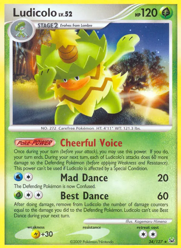 Ludicolo, Pokémon card