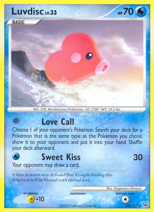 Luvdisc, Pokémon card