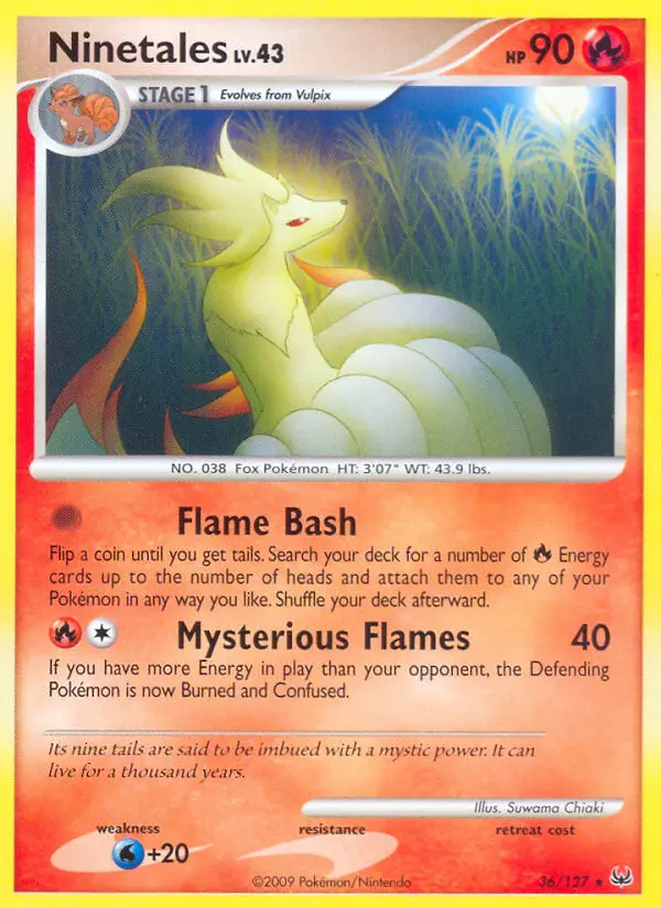 Ninetales, Pokémon card