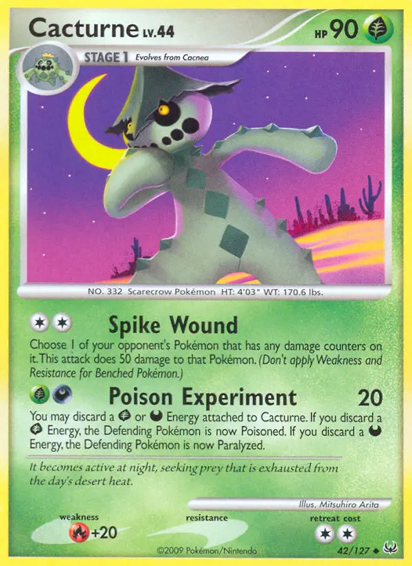 Cacturne, Pokémon card