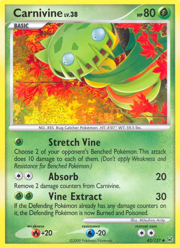 Carnivine, Pokémon card