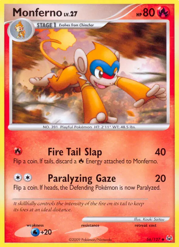 Monferno, Pokémon card