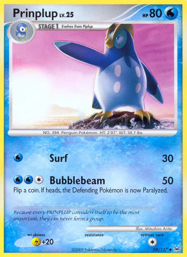 Prinplup, Pokémon card