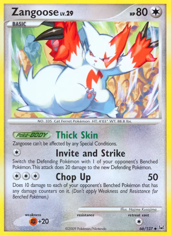 Zangoose, Pokémon card