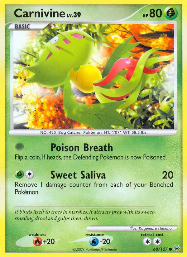 Carnivine, Pokémon card