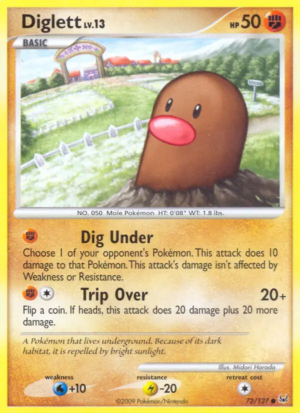 Diglett, Pokémon card