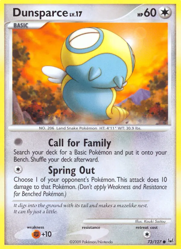 Dunsparce, Pokémon card