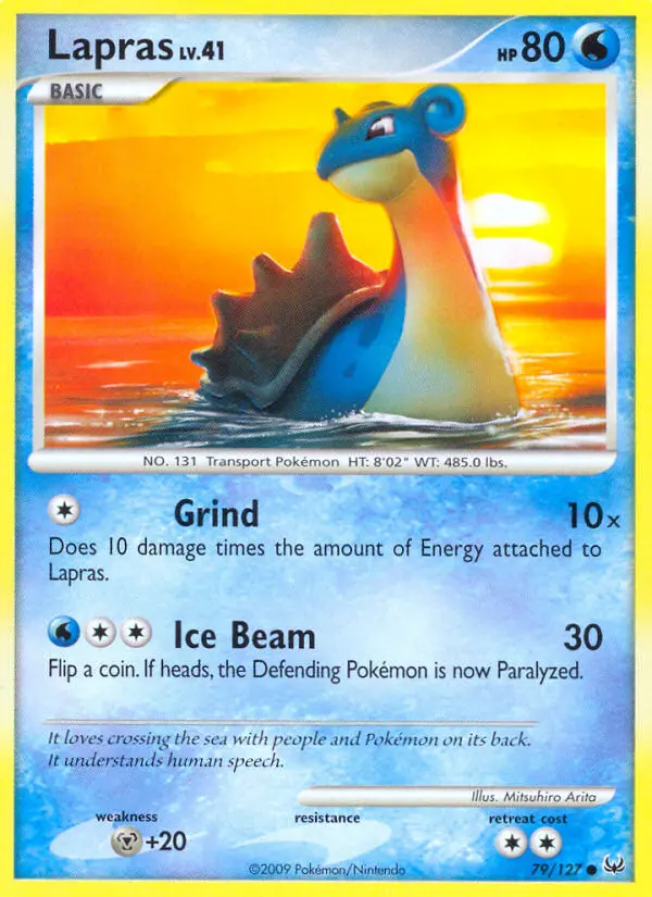Lapras, Pokémon card