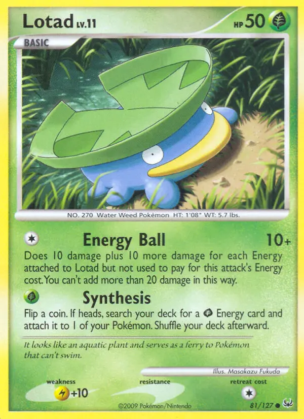 Lotad, Pokémon card