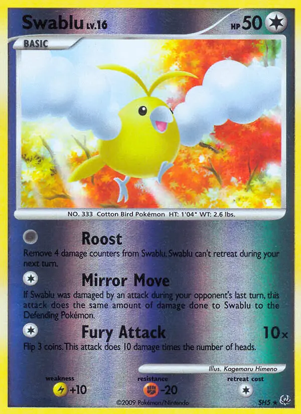 Swablu, Pokémon card