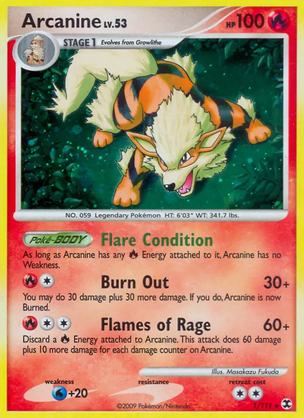 Arcanine, Pokémon card