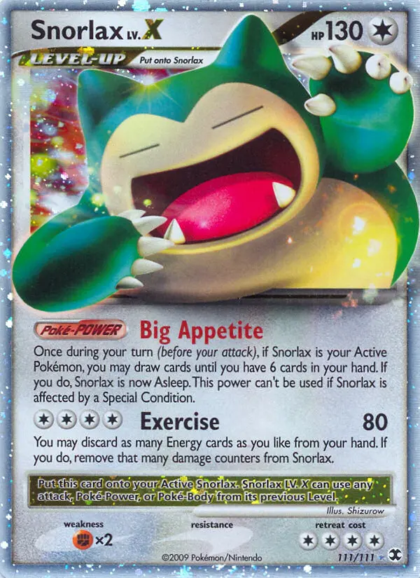Snorlax, Pokémon card