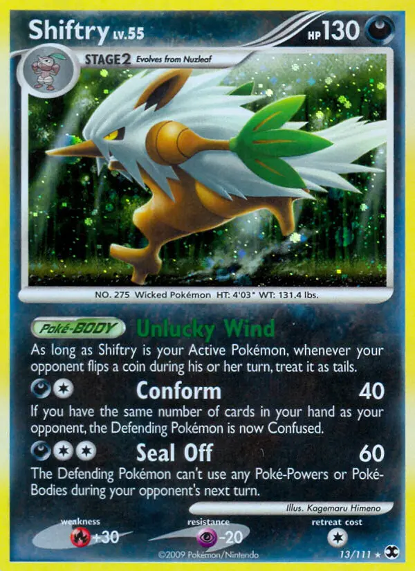 Shiftry, Pokémon card