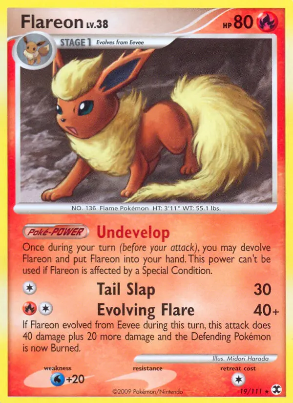 Flareon, Pokémon card