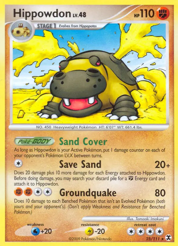 Hippowdon, Pokémon card