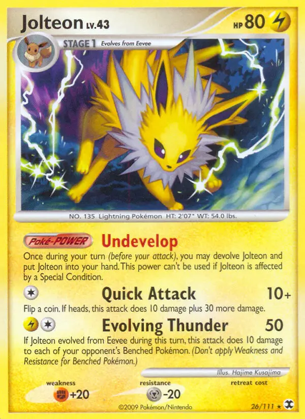 Jolteon, Pokémon card