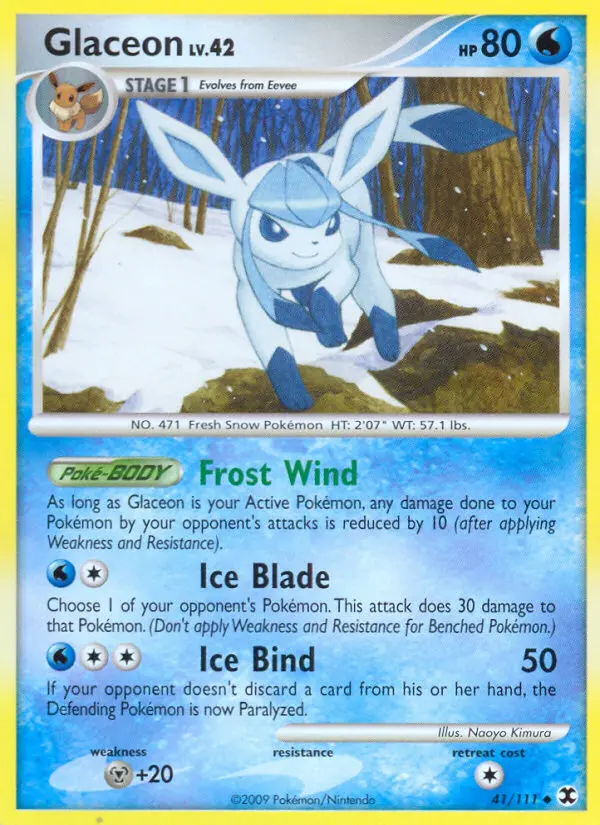 Glaceon, Pokémon card