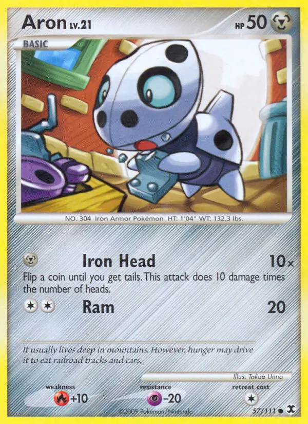 Aron, Pokémon card