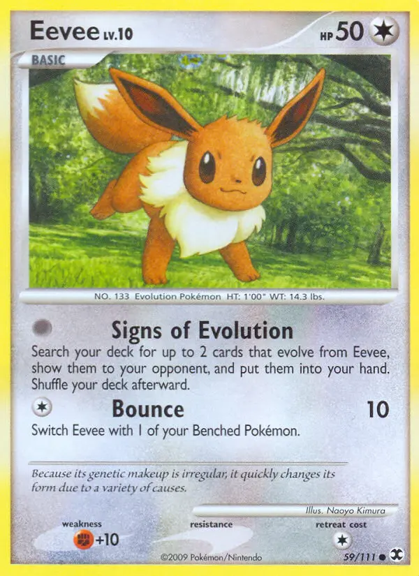 Eevee, Pokémon card