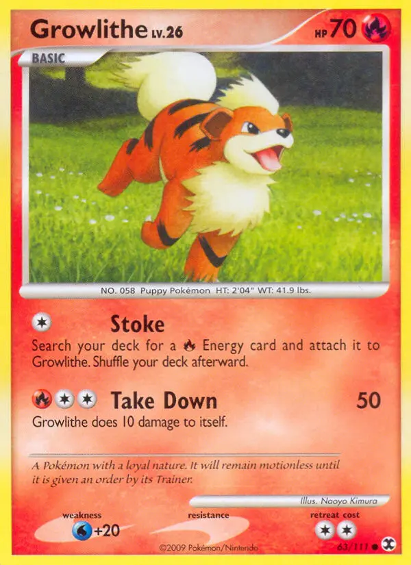 Growlithe, Pokémon card