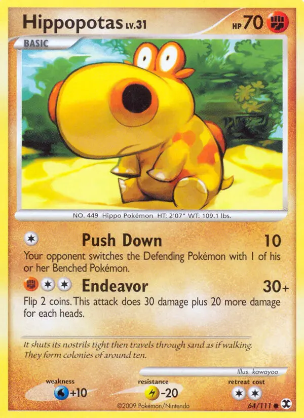 Hippopotas, Pokémon card