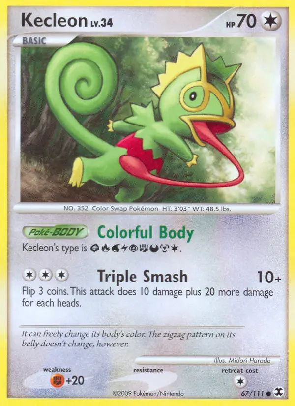 Kecleon, Pokémon card